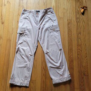 Talbots Womens Size 14 Beige Cargo Pants Signature Cotton Blend